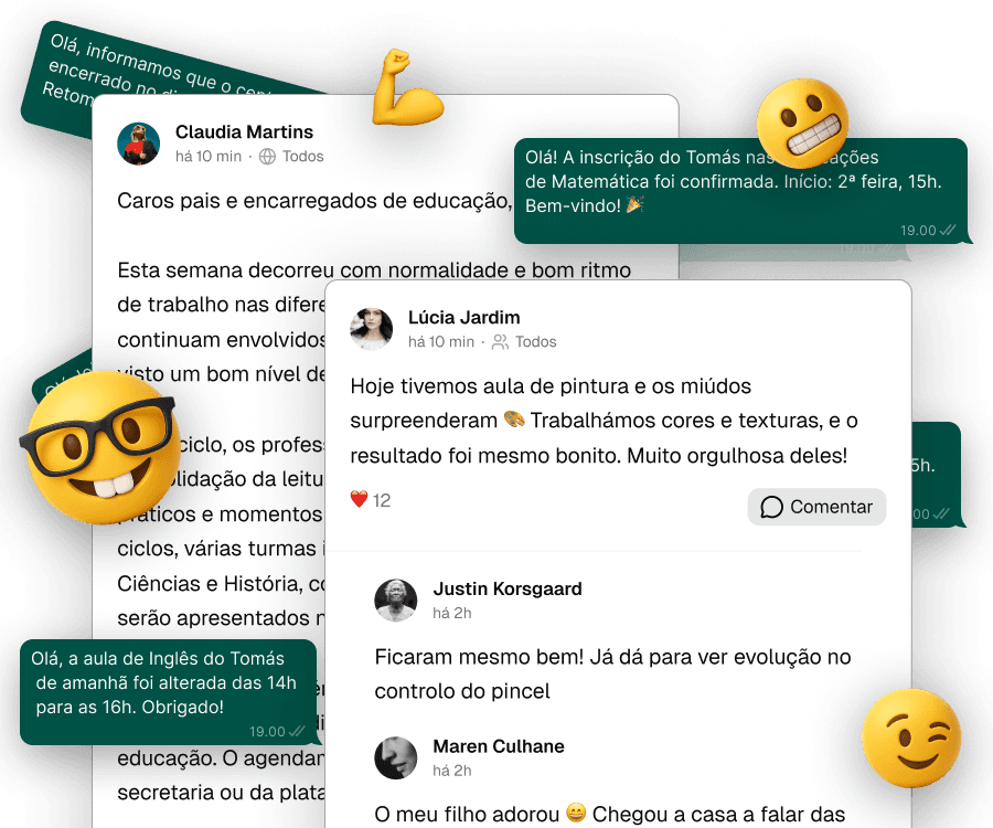 Saiba o que cada professor faz, sem ter de perguntar.